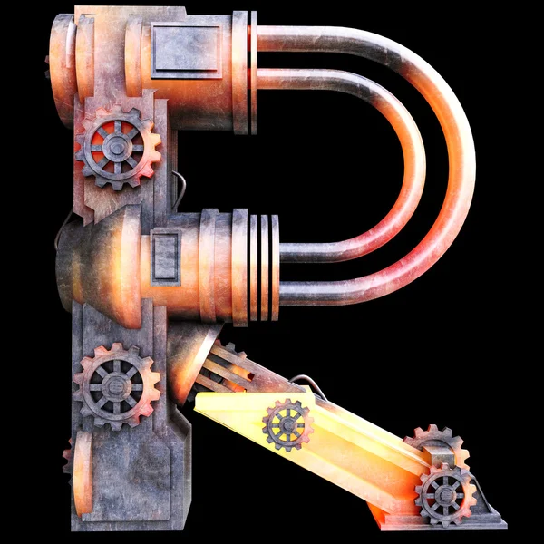 Alfabeto mecánico de hierro . — Foto de Stock