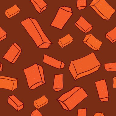 karikatür kırmızı tuğla.