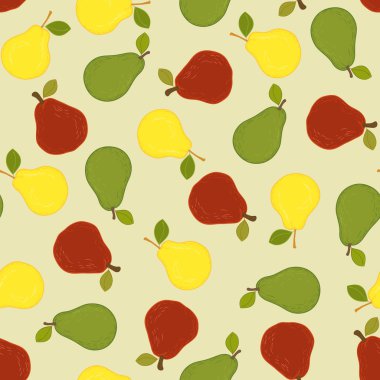 renkli armut ile sorunsuz arka plan