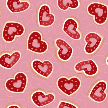 kalp şeklinde kurabiye ile sorunsuz arka plan