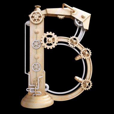 demir yapılan mekanik alfabesi.