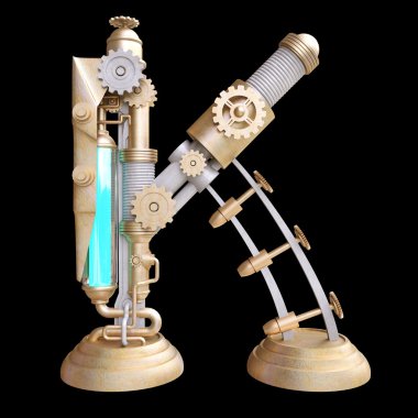 demir yapılan mekanik alfabesi.