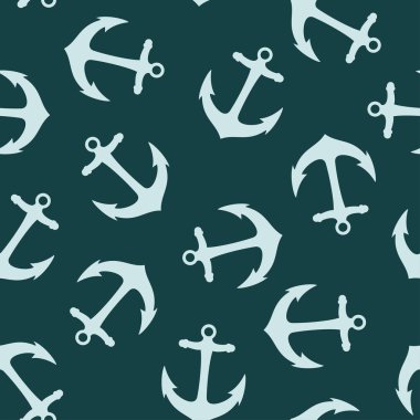 karikatür çapa ile seamless modeli