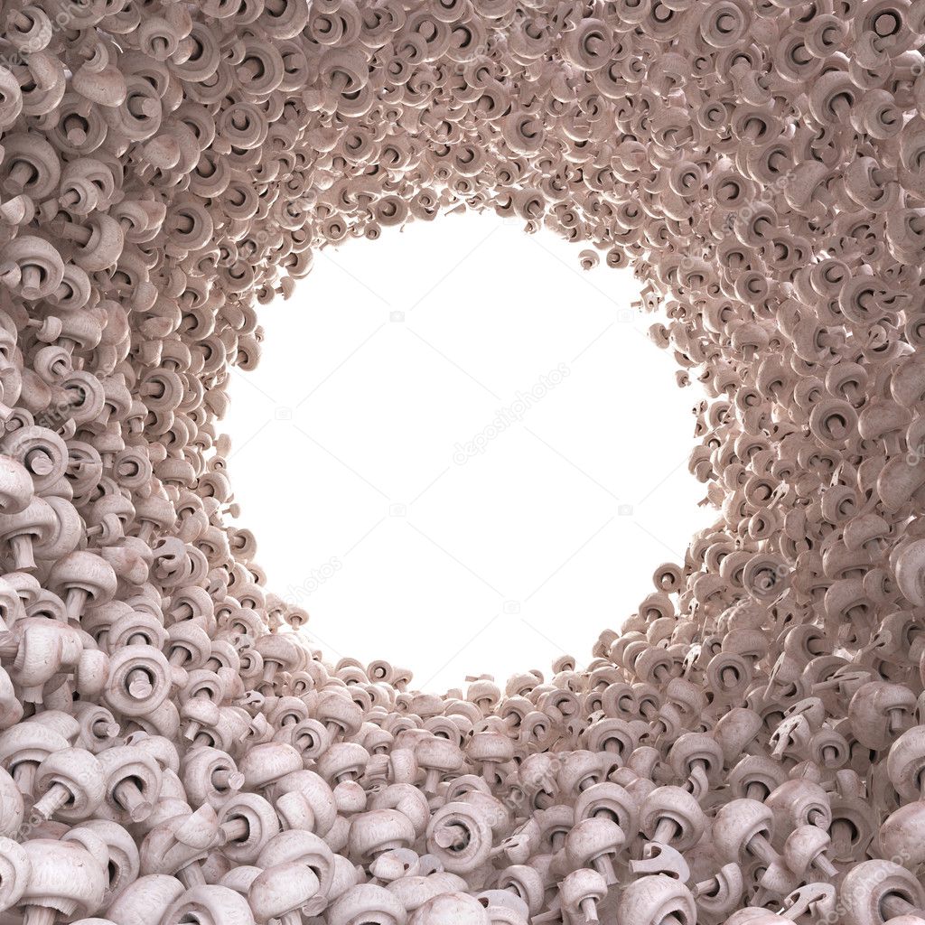 Round tunnel mushrooms