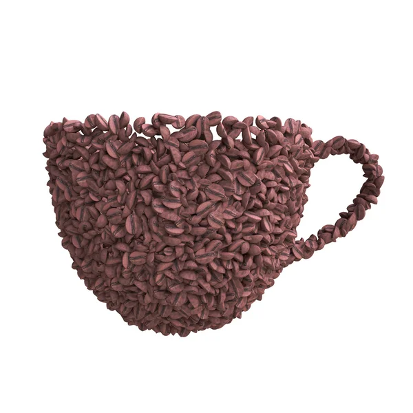 Tazza di chicchi di caffè — Foto Stock