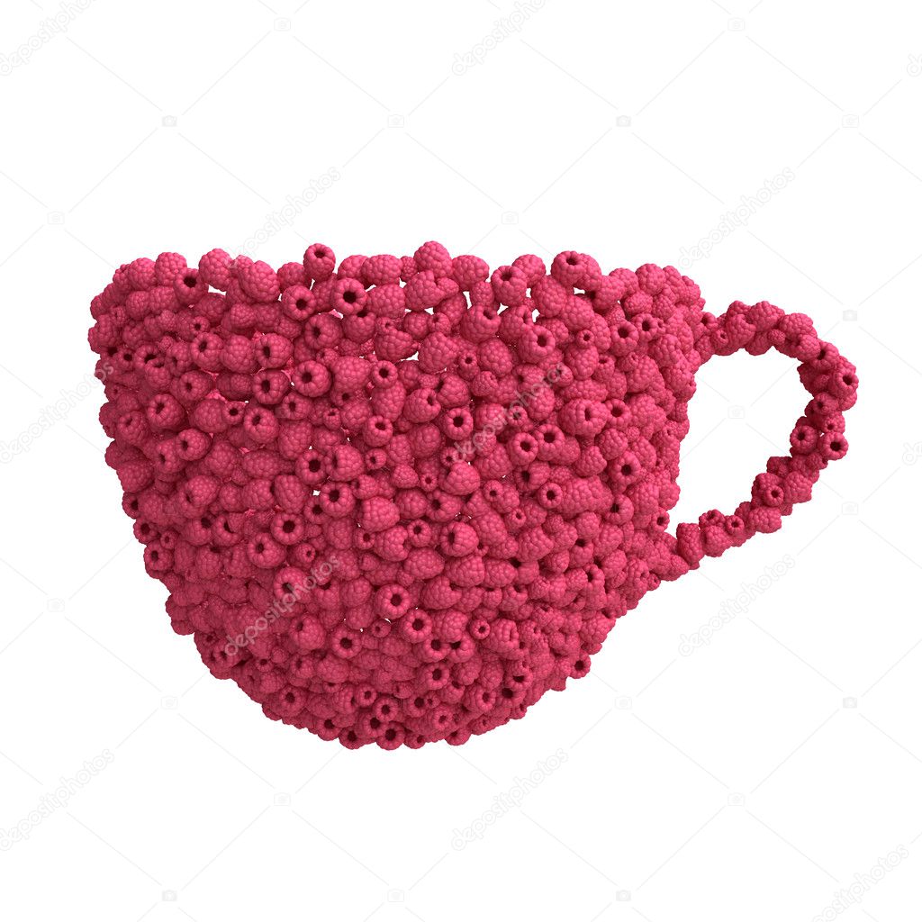 Cup of raspberries
