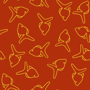 Okyanus balık desen