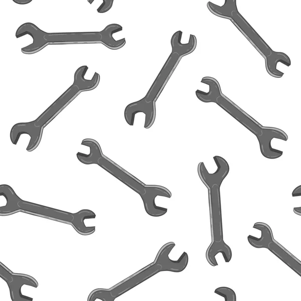 Seamless background with wrench — Stock Vector