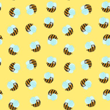 Arılar ile Dikişsiz desen doku