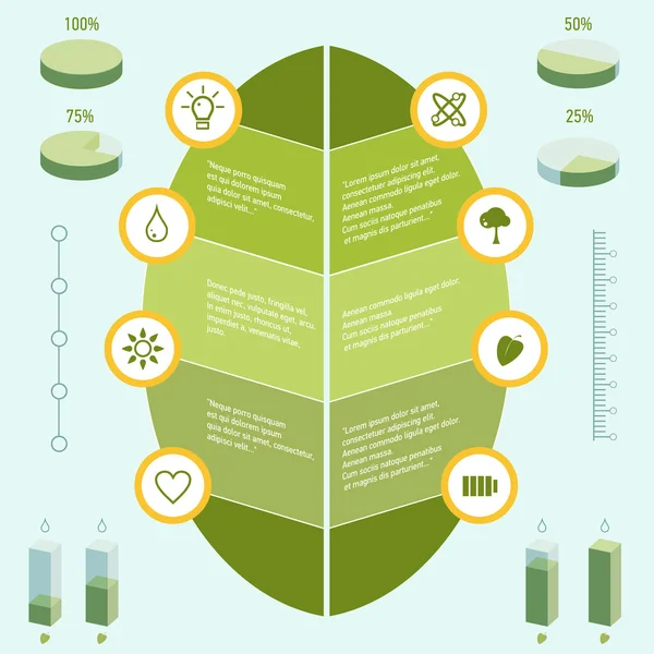 Serie infografica Ecologia e natura . — Vettoriale Stock