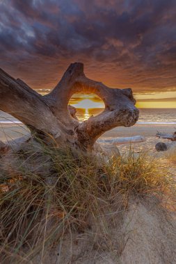 Fransa 'nın güneyinde muhteşem bir gün batımı