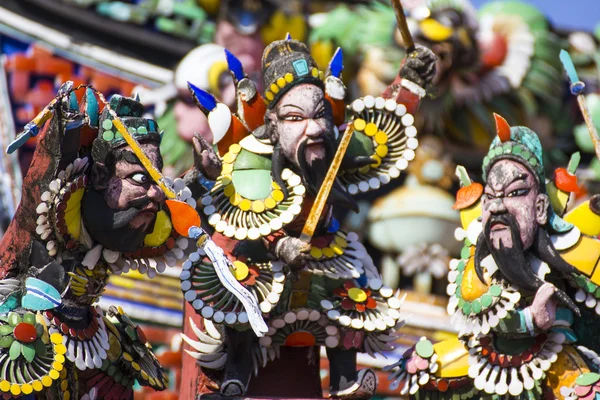 Statues made a boring colorof the story three kingdom — Stock Photo, Image