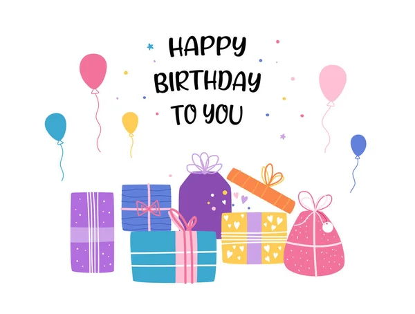Birthday greeting card design — Stock Vector