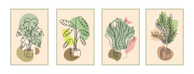 Botanik duvar sanatı seti