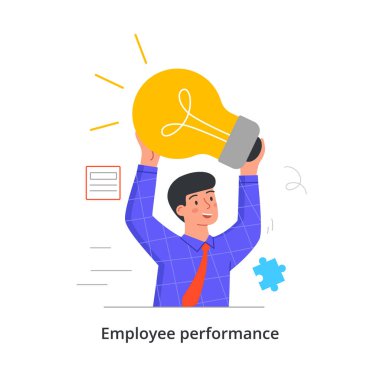 Adam elinde yanan bir ampul tutuyor.