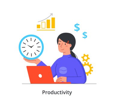 Kızın elinde saat var.