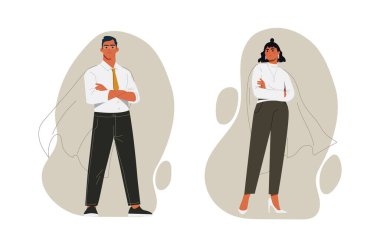 Sucesful workers concept vector Sucesful workers concept vector