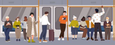 Toplu taşımadaki insanlar