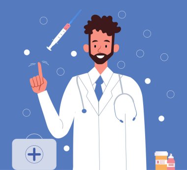 Genç mutlu doktor konsepti