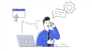 Müşteri teknik destek servisini arıyor.