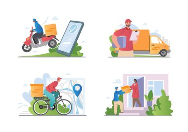 Scooter, bisiklet, minivan ya da yaya olarak hızlı teslimat