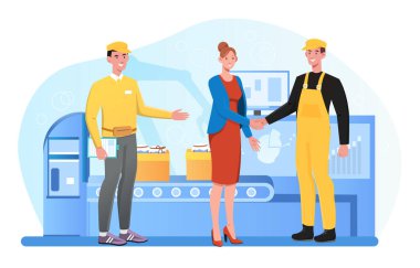 Fabrika işçileri konsepti