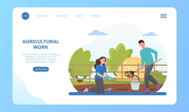 Erkek ve kadın bahçede çalışan