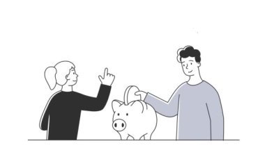 Adam kumbaraya para koyuyor.