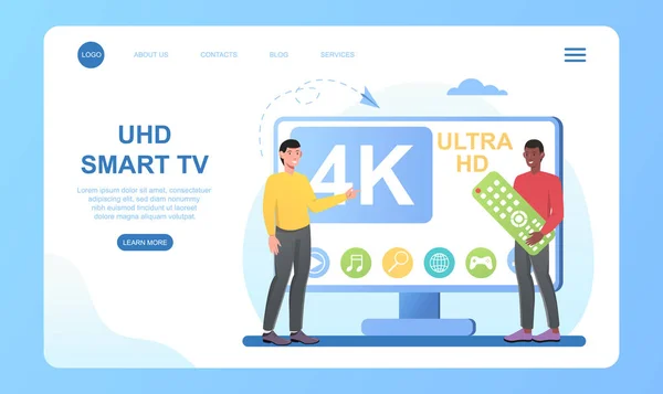 UHD smart TV — Stockvector