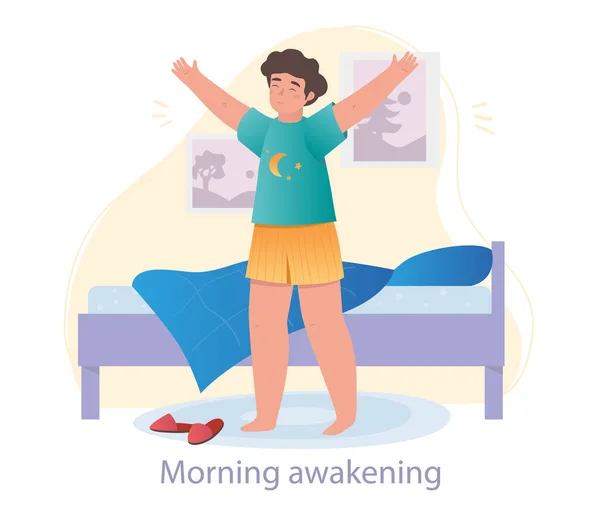 Concept de réveil matinal — Image vectorielle