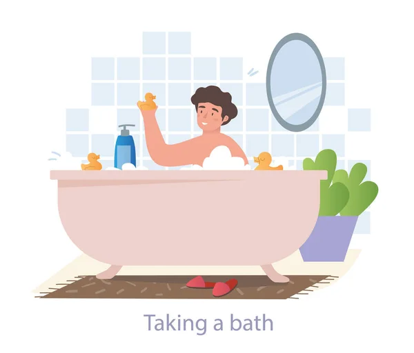 Πάρτε το μπάνιο έννοια — Διανυσματικό Αρχείο