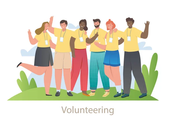 Groupe de bénévoles — Image vectorielle