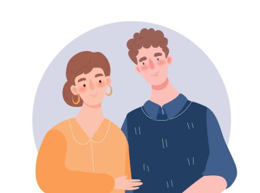 Romantik çift gülüyor.