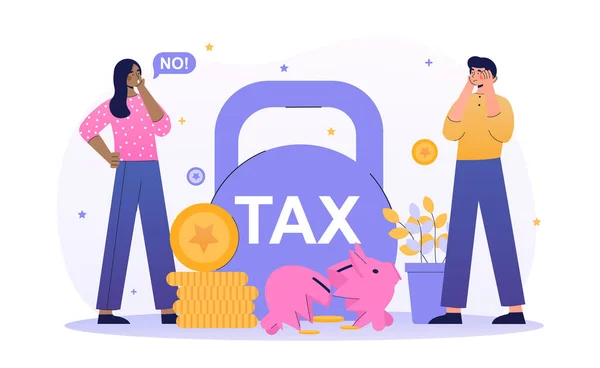 大きな税金の概念 — ストックベクタ