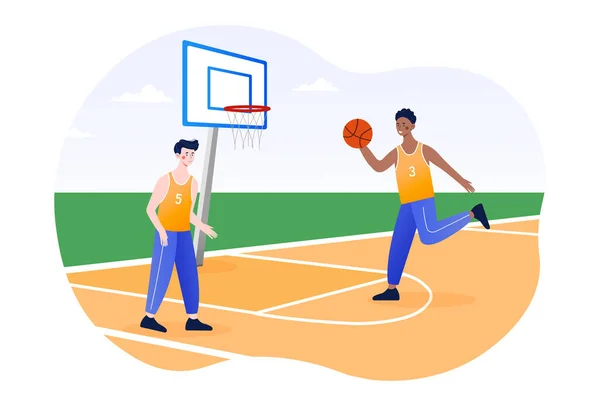 Basketball Academy Concept — Stock Vector