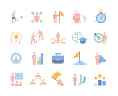 renkli iş ikonları/simgeleri