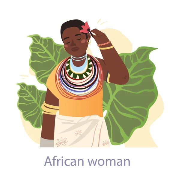 Afrykańska koncepcja dziewczyny — Wektor stockowy