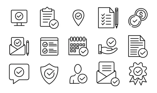 Marca de verificación icono — Vector de stock