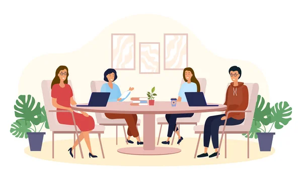 People at table — Stock Vector