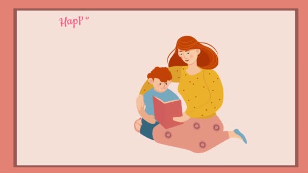 Mutlu anne günü konsepti — Stok video