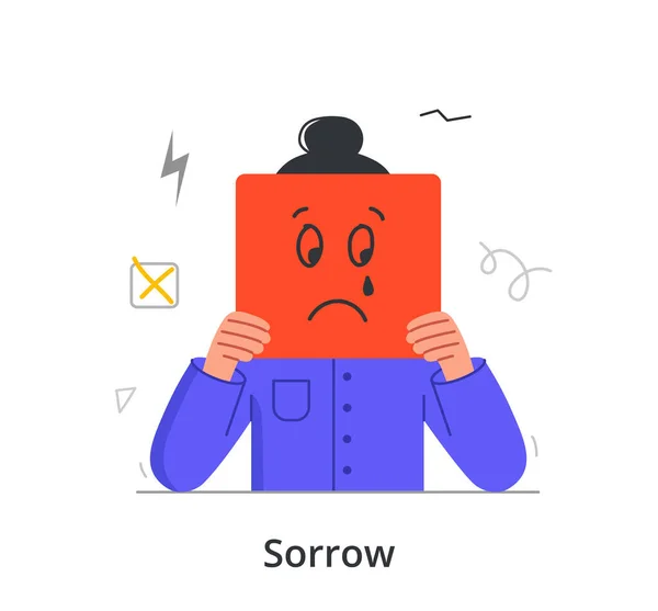 Concept of sorrow — Stock Vector