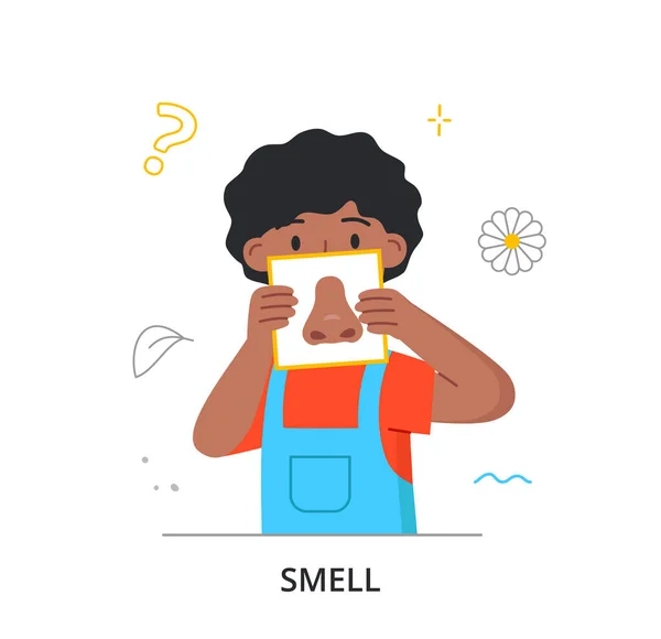 Concepto de olfato — Vector de stock