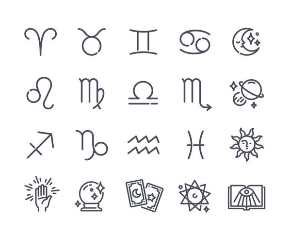 Simple Set of Astrological Icons
