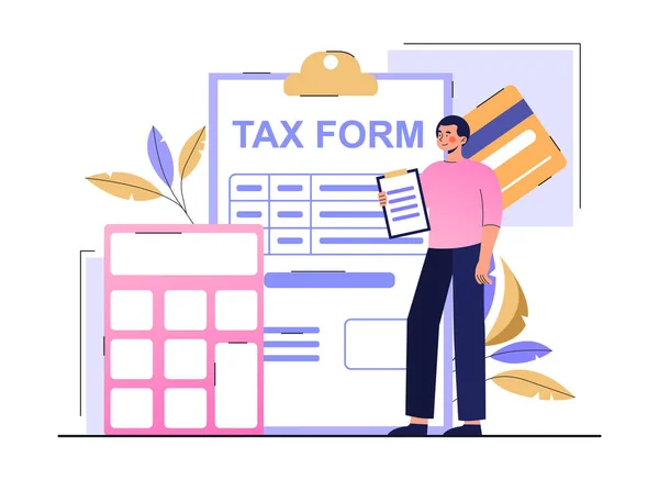 Daňové formuláře koncept — Stockový vektor