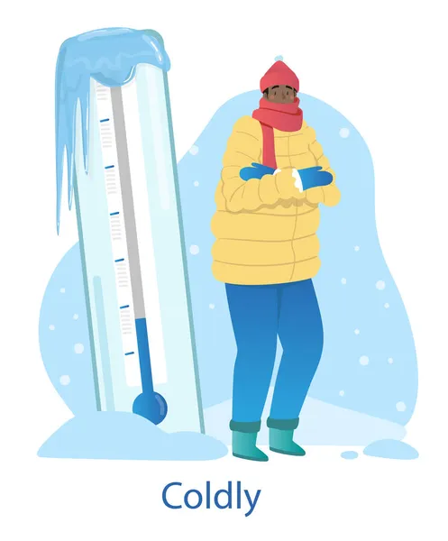 Έννοια του κρύου καιρού — Διανυσματικό Αρχείο