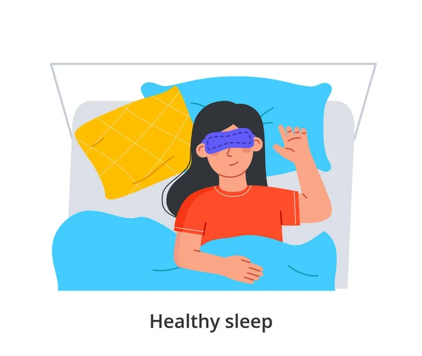 健康な睡眠の概念 — ストックベクタ