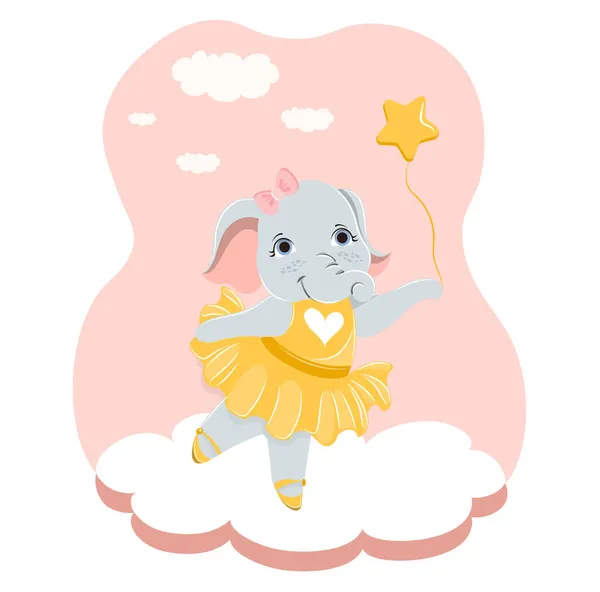Χαριτωμένο μωρό ελέφαντα — Διανυσματικό Αρχείο