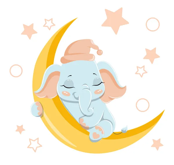 Χαριτωμένο μωρό ελέφαντα έννοια — Διανυσματικό Αρχείο