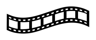 Beyaz arkaplanda film şeridi