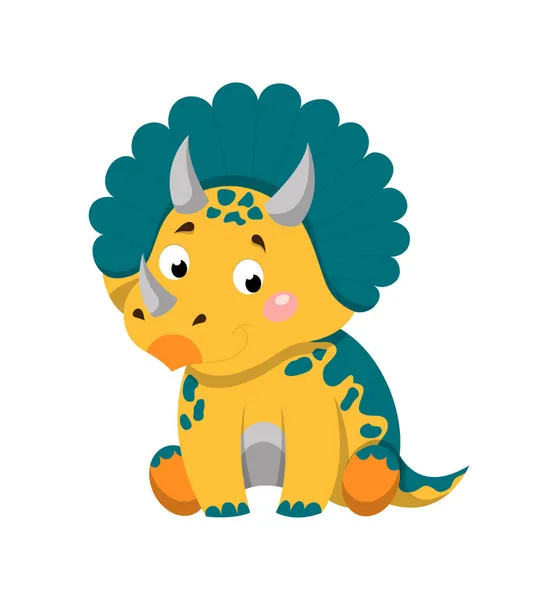 Pegatina de Triceratops — Vector de stock